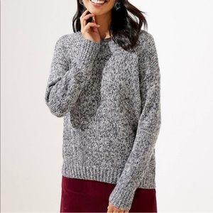 Loft Marled Crew Neck Sweater Size Large